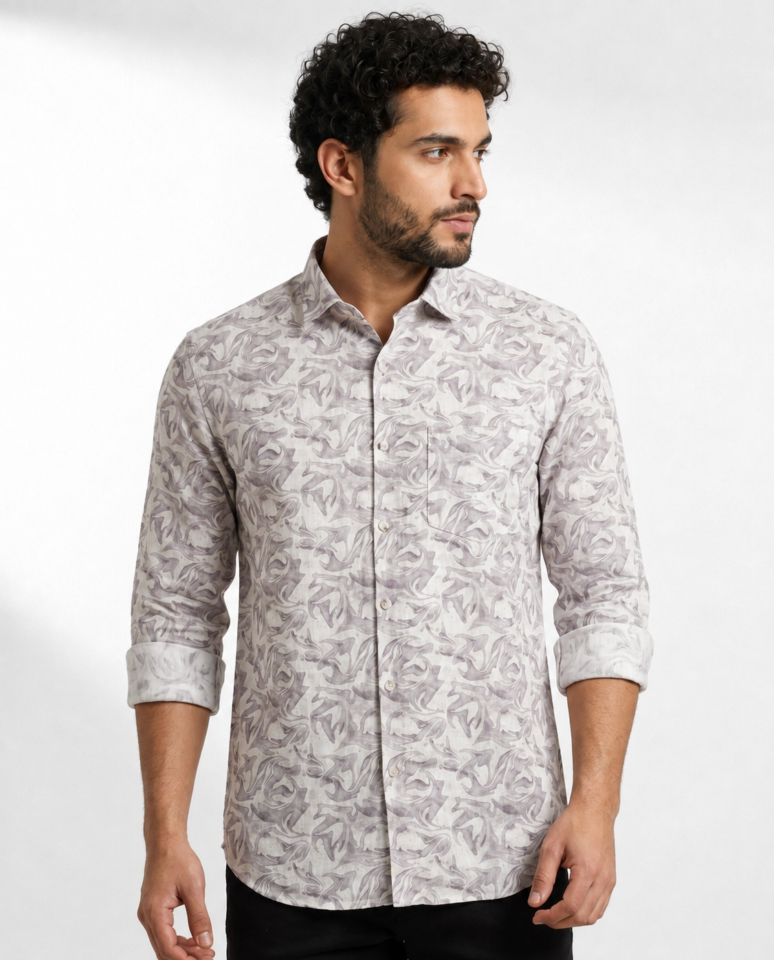 Interlocking Abstract Motif Shirt