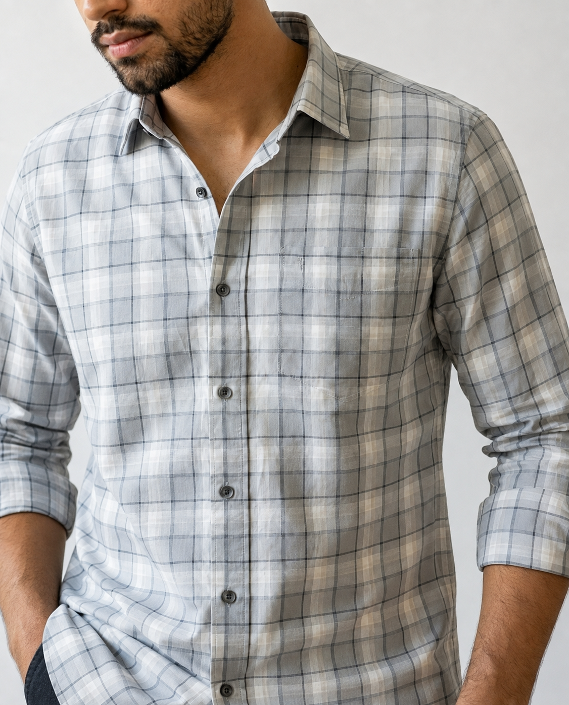 Windowpane Check Shirt