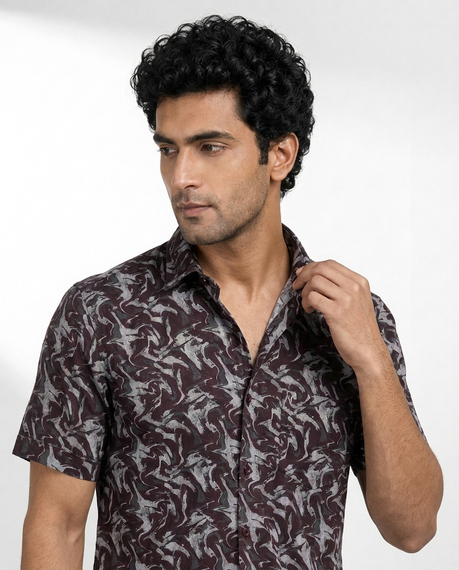Swirl Brush Print Shirt