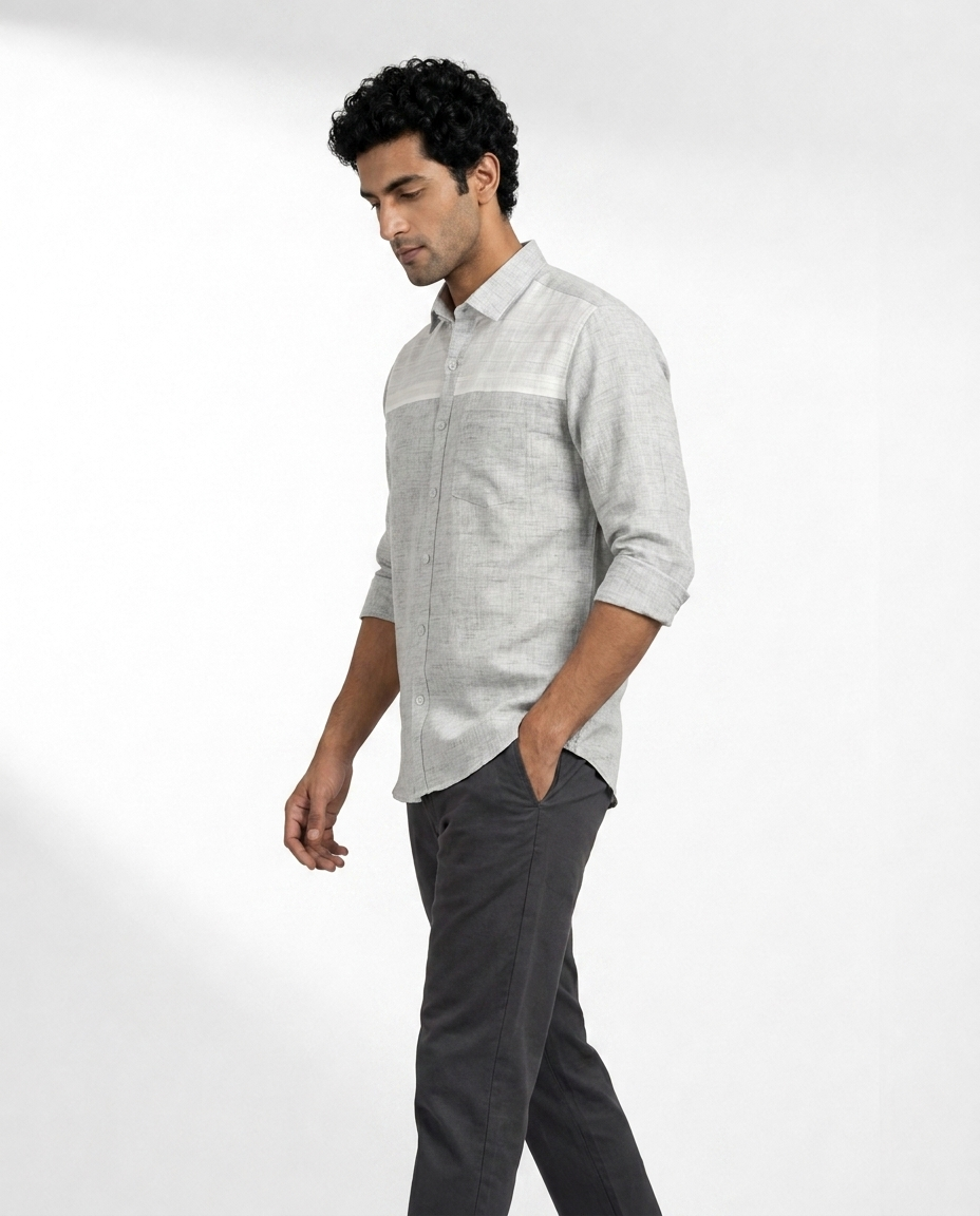 Contrast Yoke Panel Shirt
