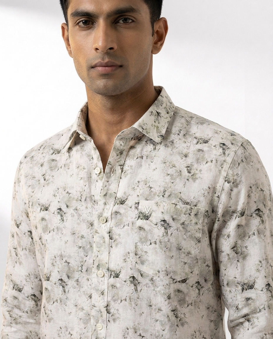 Abstract Brush Print Shirt