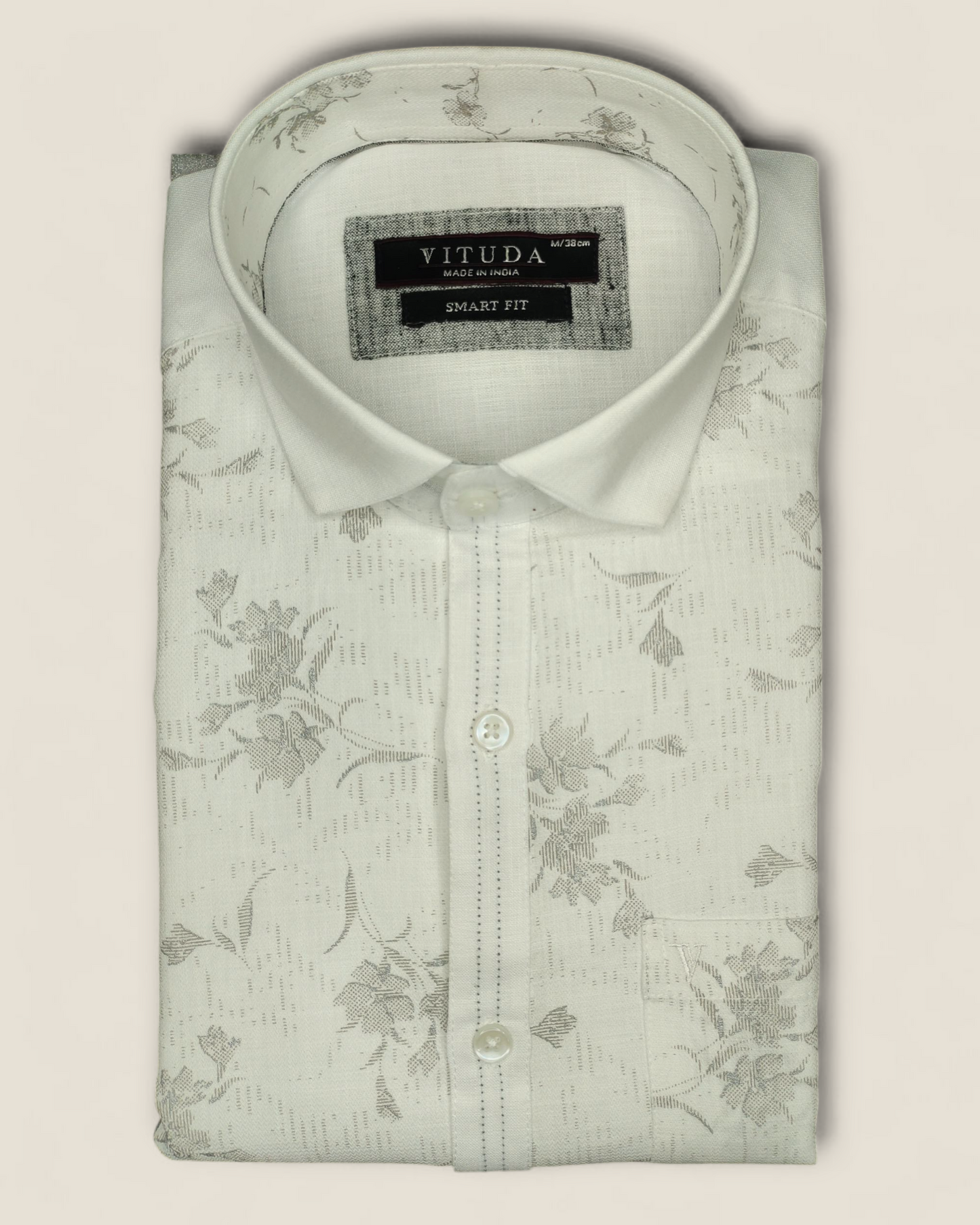 Men’s Floral Pattern Half Sleeve Shirt
