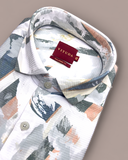 Men’s Abstract Printed Half Sleeve Shirt