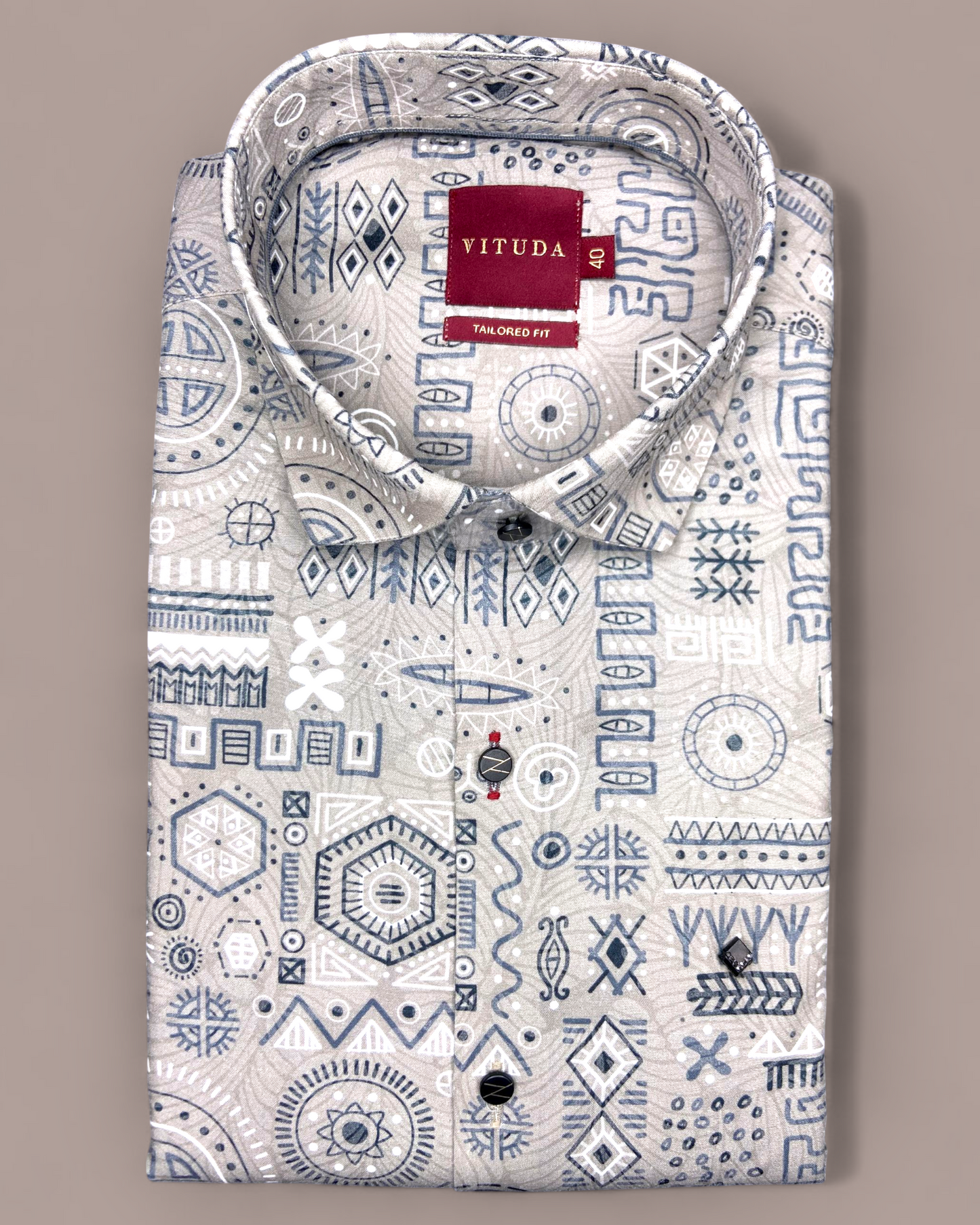 Men’s Tribal Geometric Printed Half Sleeve Shirt