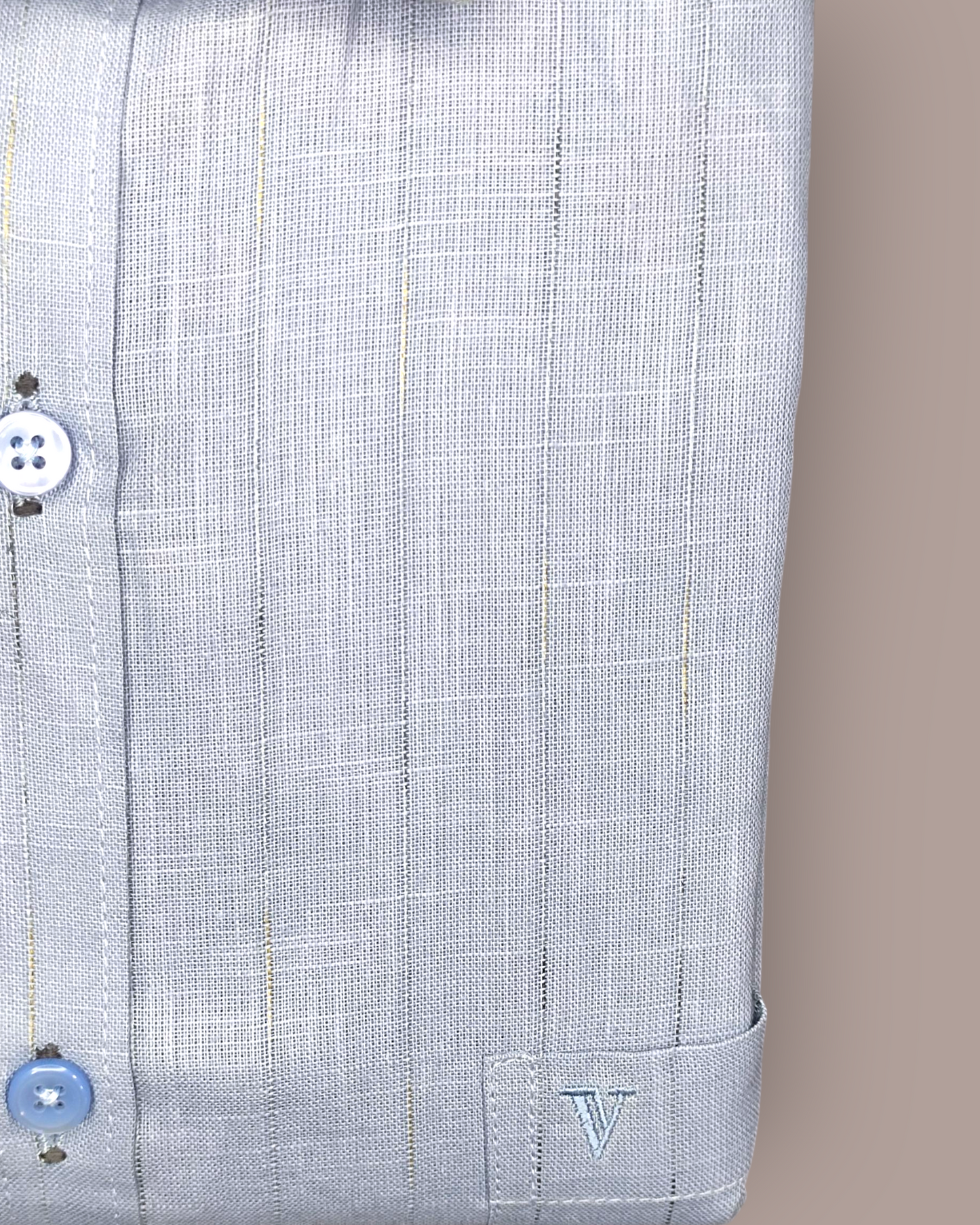 Men’s Light Blue Subtle Stripe Cotton Half Sleeve Shirt
