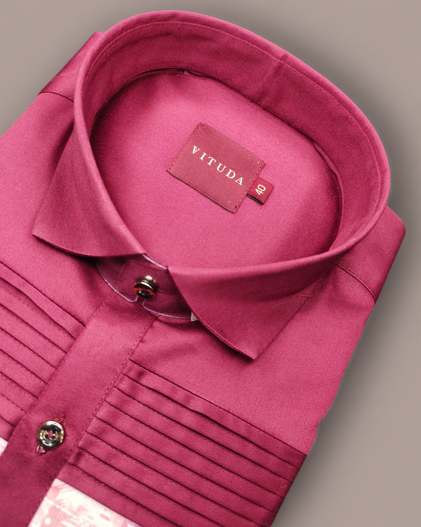 Men's Maroon Premium Designer Full Sleeves Shirt with Contrast Panel Detailing