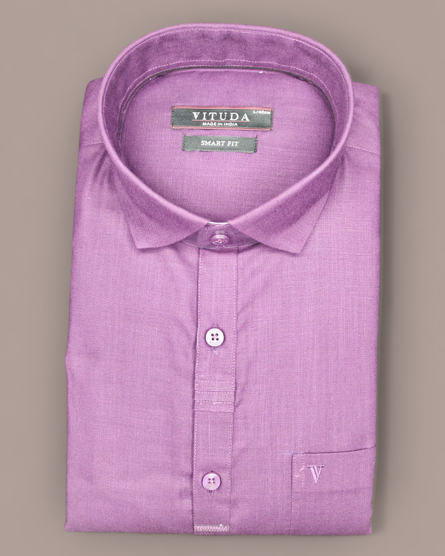 Men’s Full Sleeves Lavender Cotton Party Wear Shirt