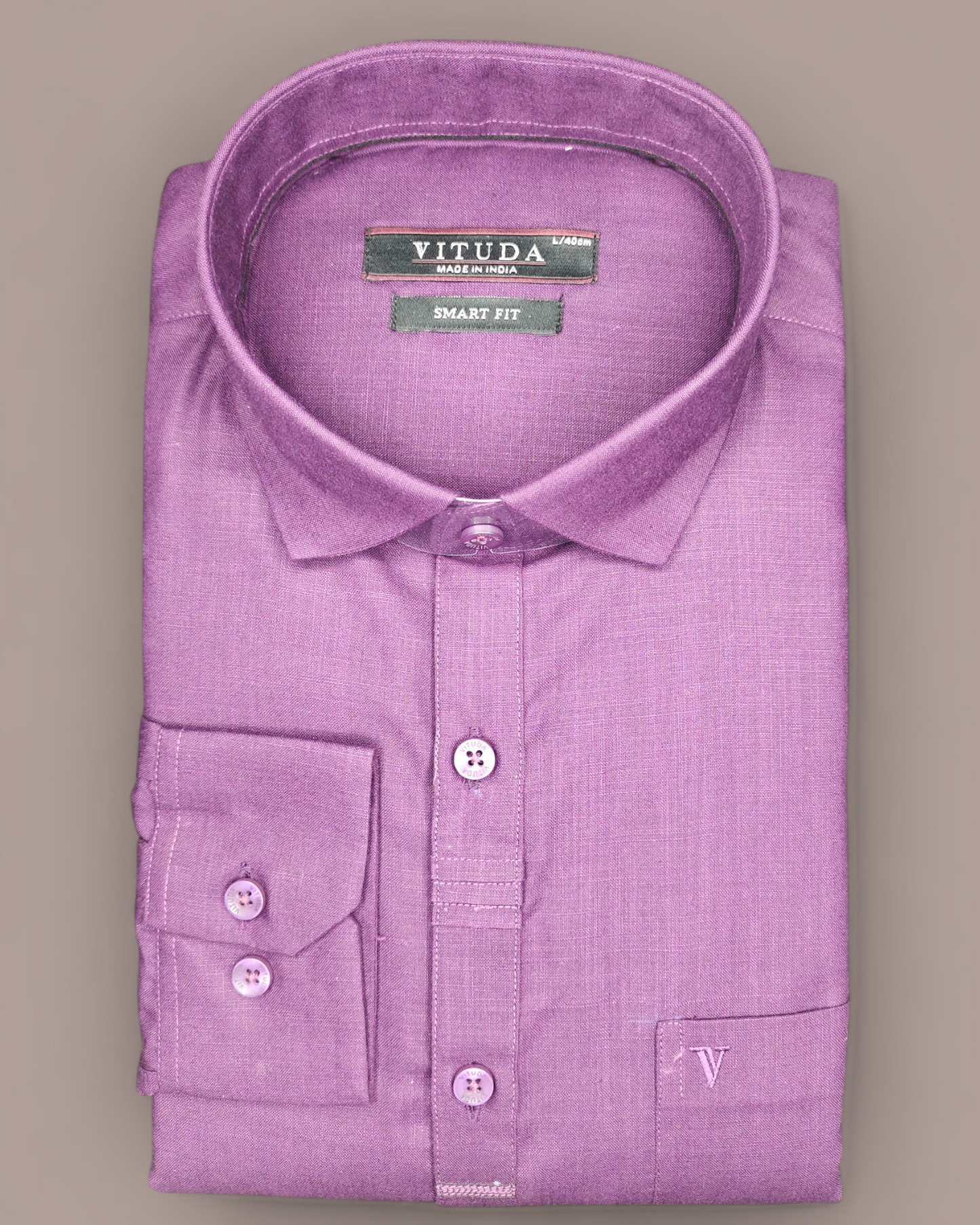 Men’s Full Sleeves Lavender Cotton Party Wear Shirt