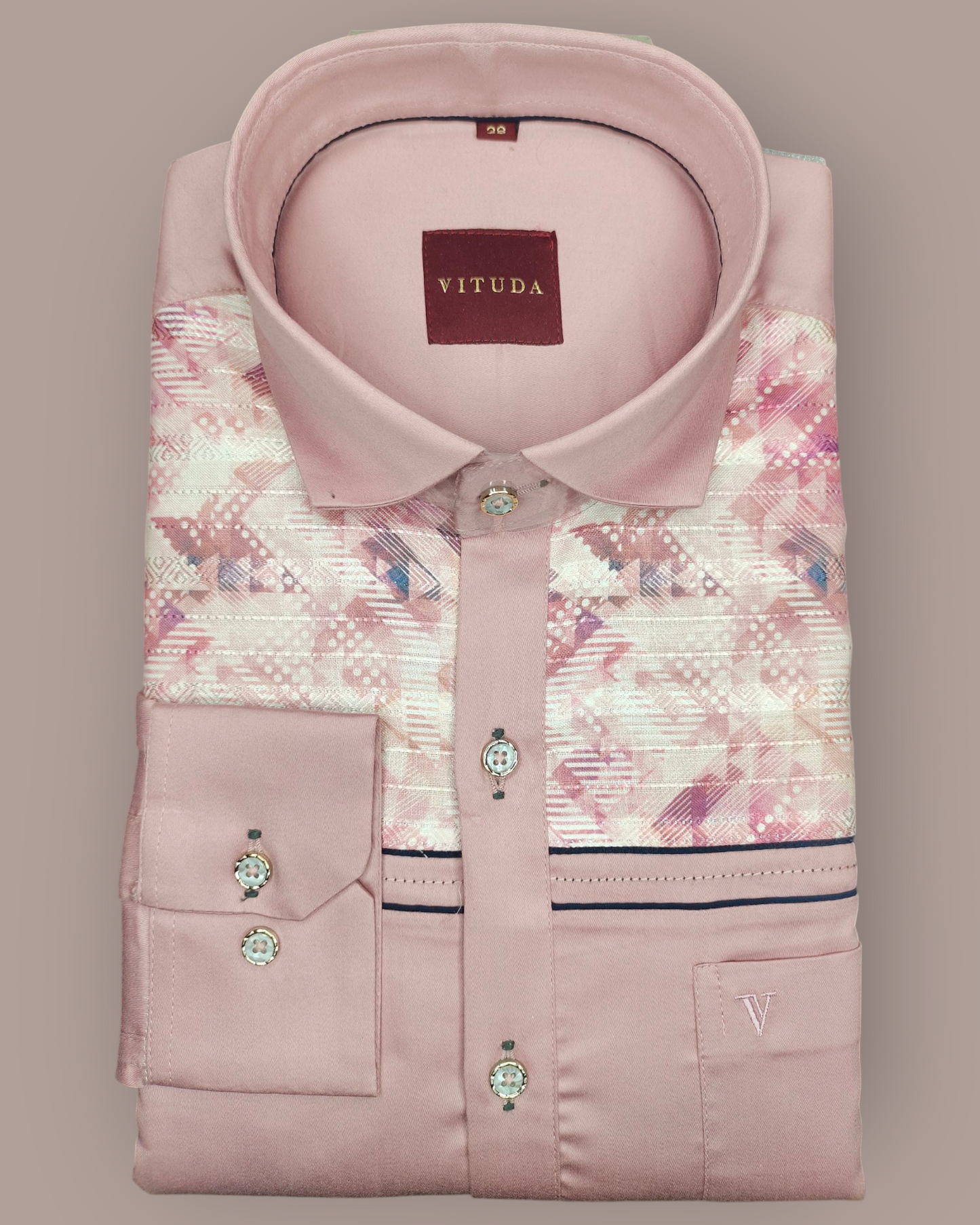 Men’s Pink Full Sleeves Party Wear Shirt – Premium Casual & Party Wear