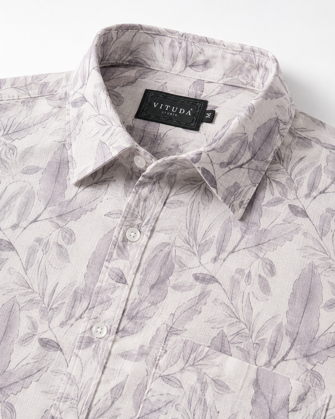 Watercolor Foliage Linen Shirt