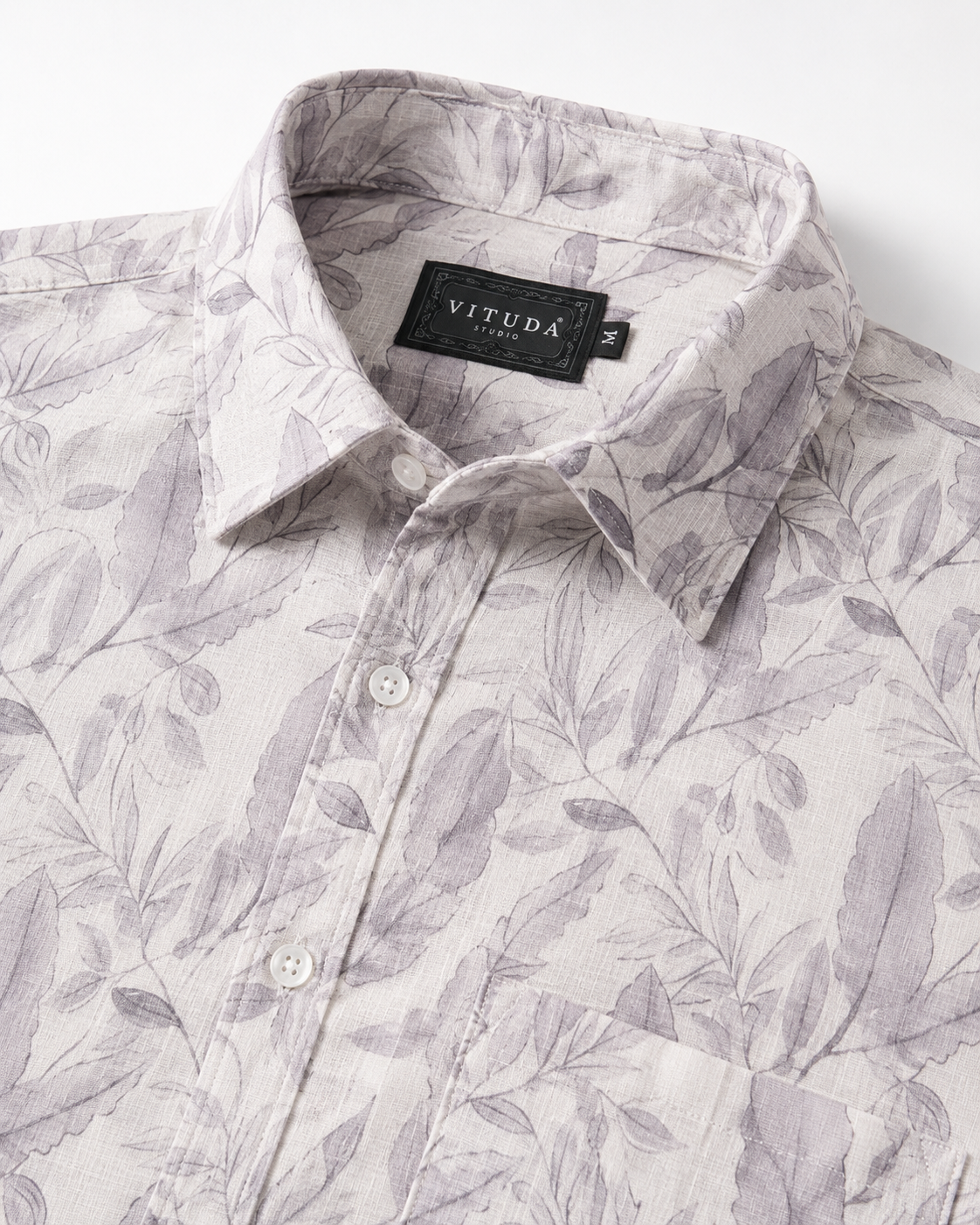 Watercolor Foliage Linen Shirt
