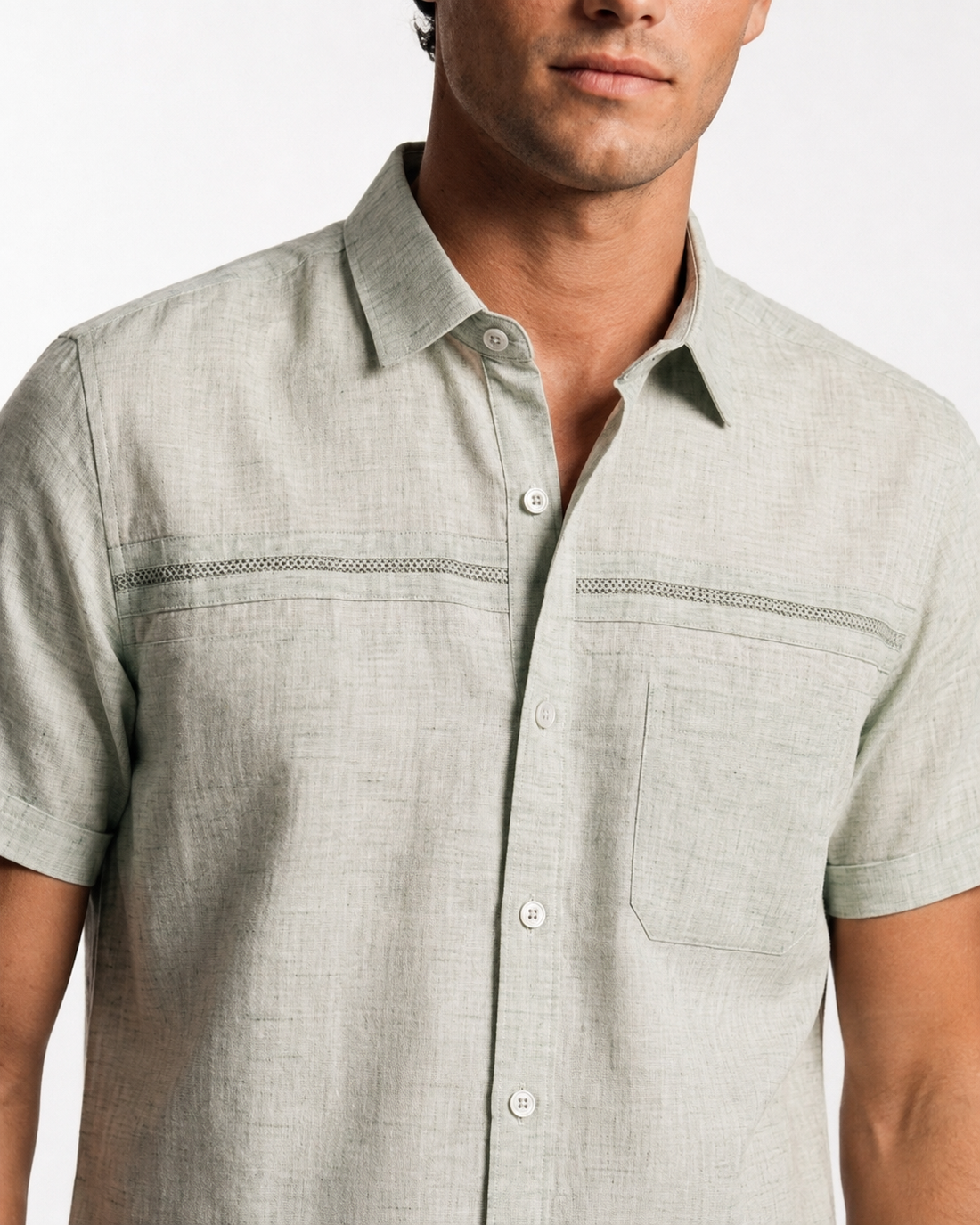 Lace Insert Panel Shirt