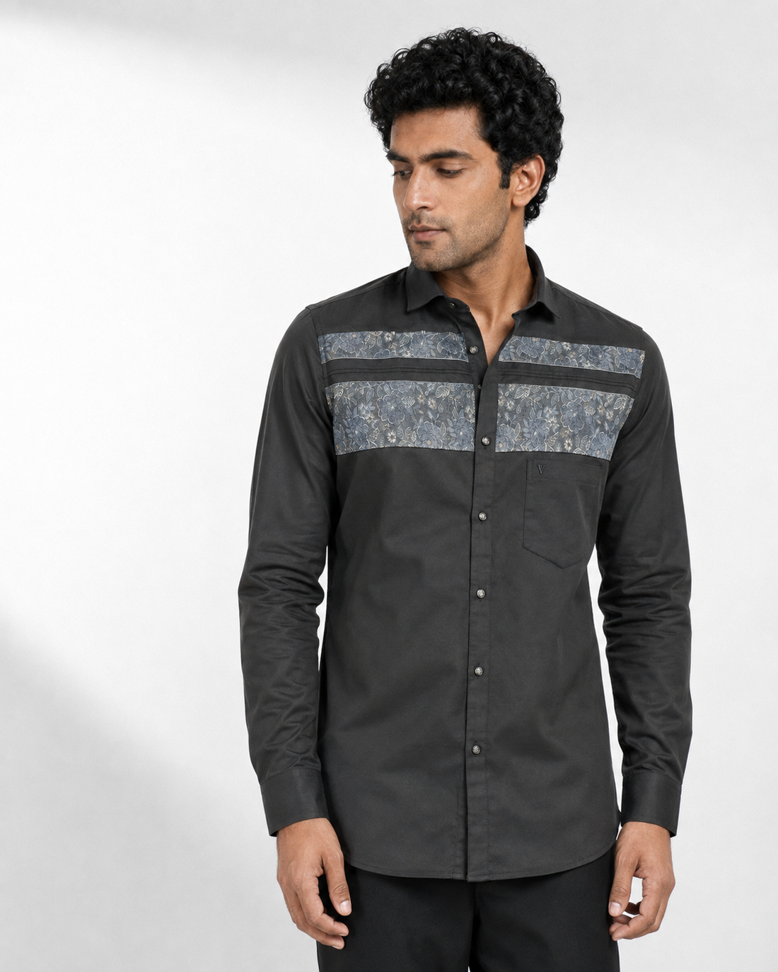 Floral Double-Panel Shirt