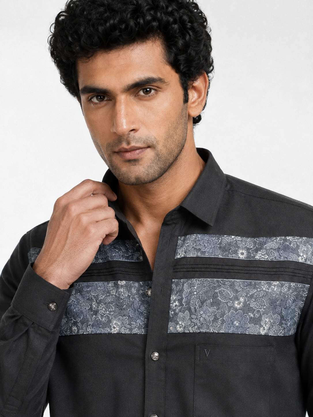 Floral Double-Panel Shirt
