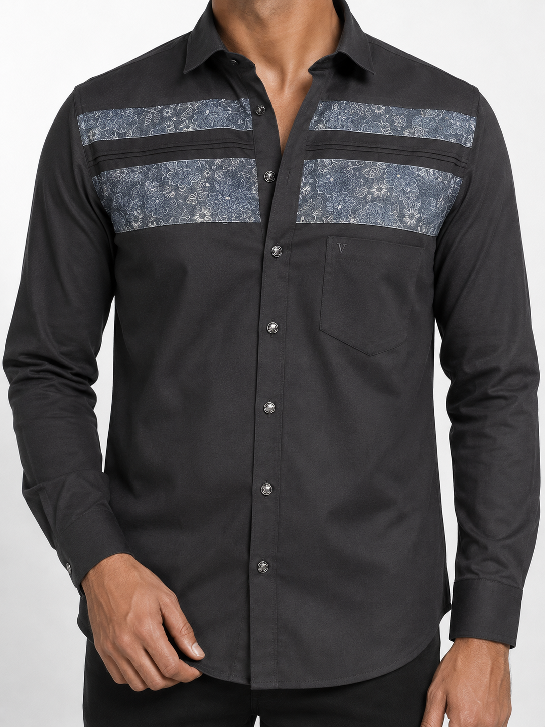 Floral Double-Panel Shirt