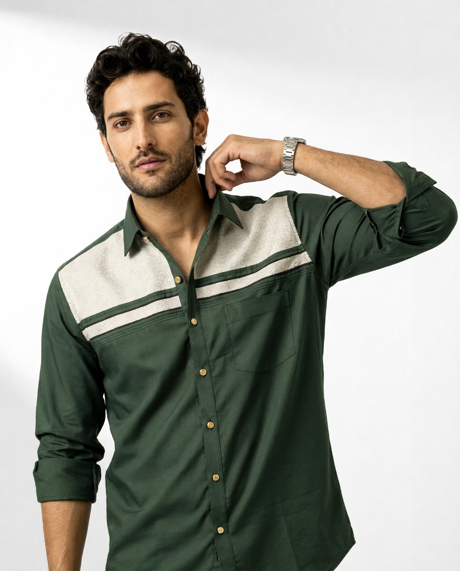 Jacquard Twin-Band Shirt