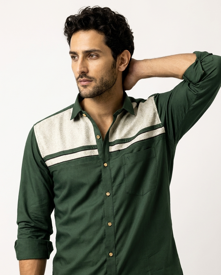 Jacquard Twin-Band Shirt
