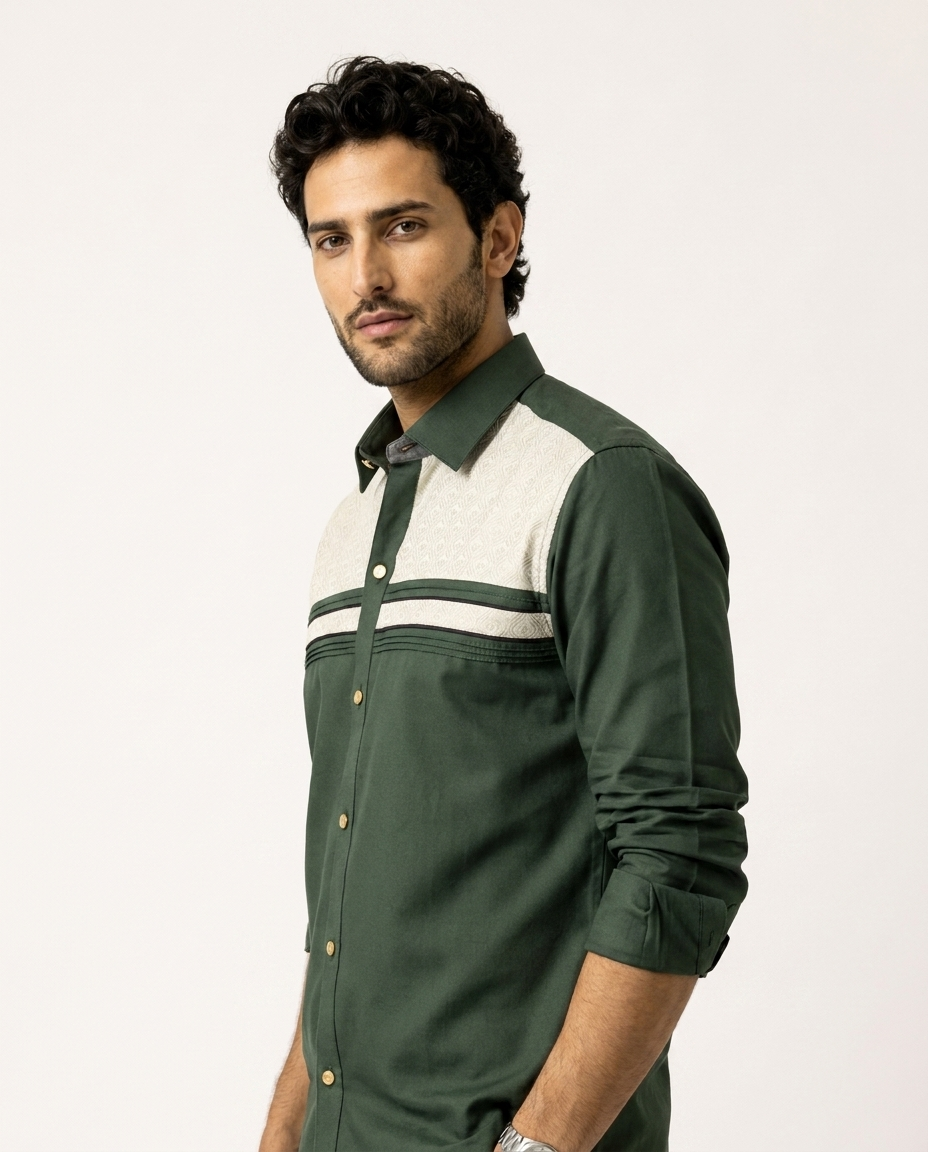 Jacquard Twin-Band Shirt