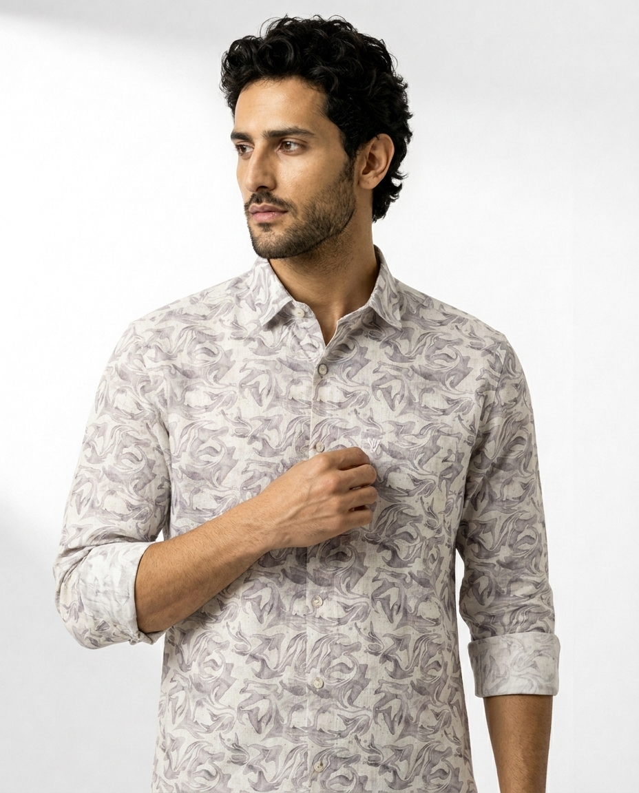 Interlocking Abstract Motif Shirt