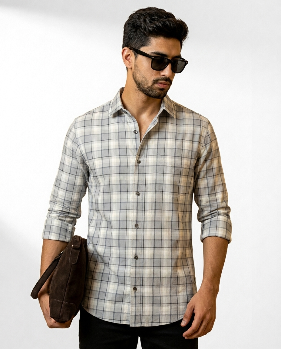 Windowpane Check Shirt