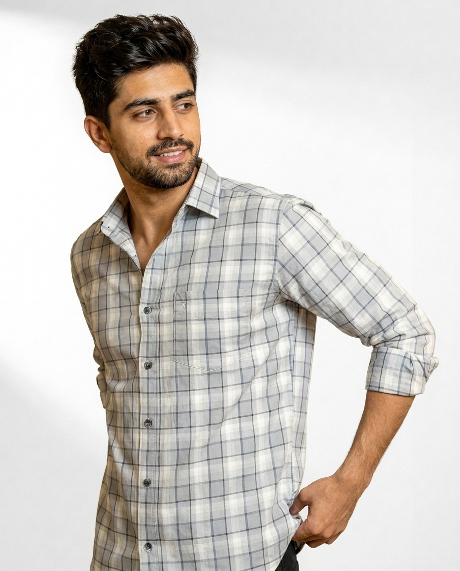 Windowpane Check Shirt