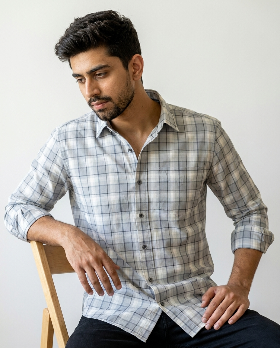 Windowpane Check Shirt