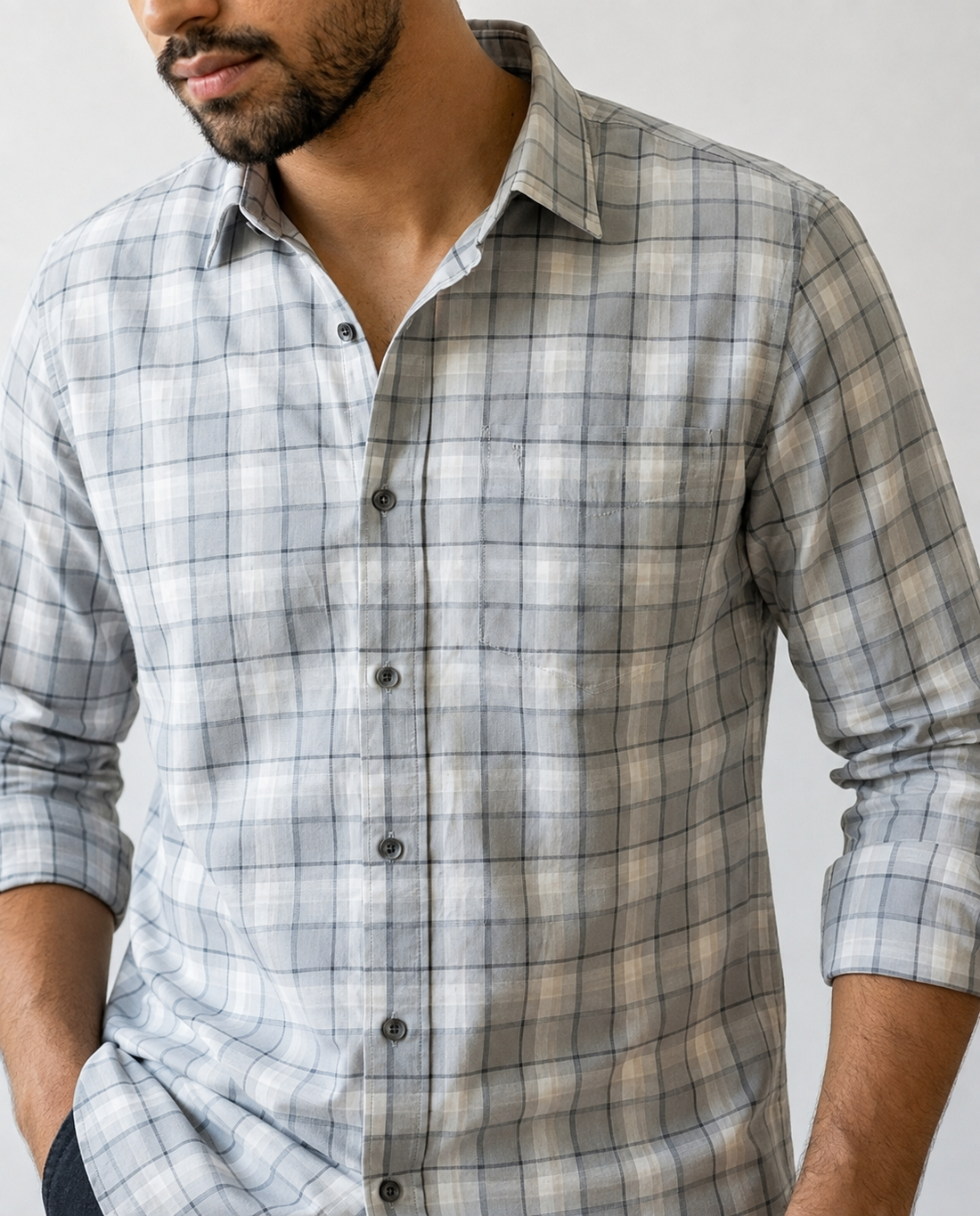 Windowpane Check Shirt