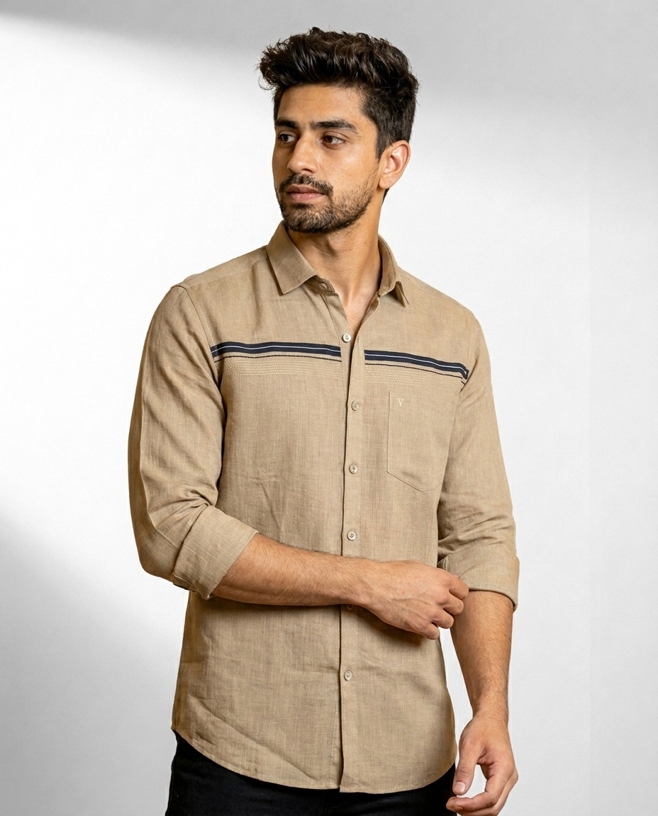 Twin Stripe Chest Detail Shirt