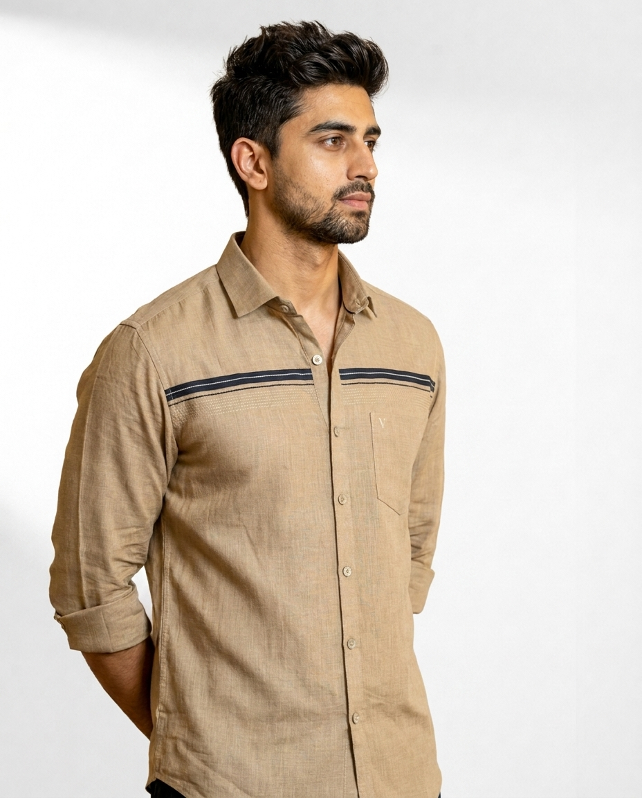 Twin Stripe Chest Detail Shirt