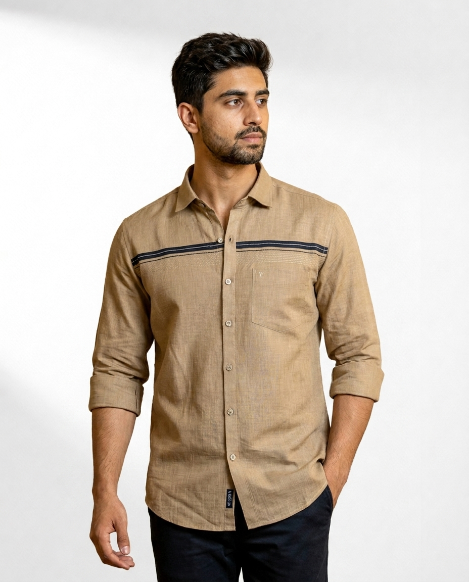 Twin Stripe Chest Detail Shirt