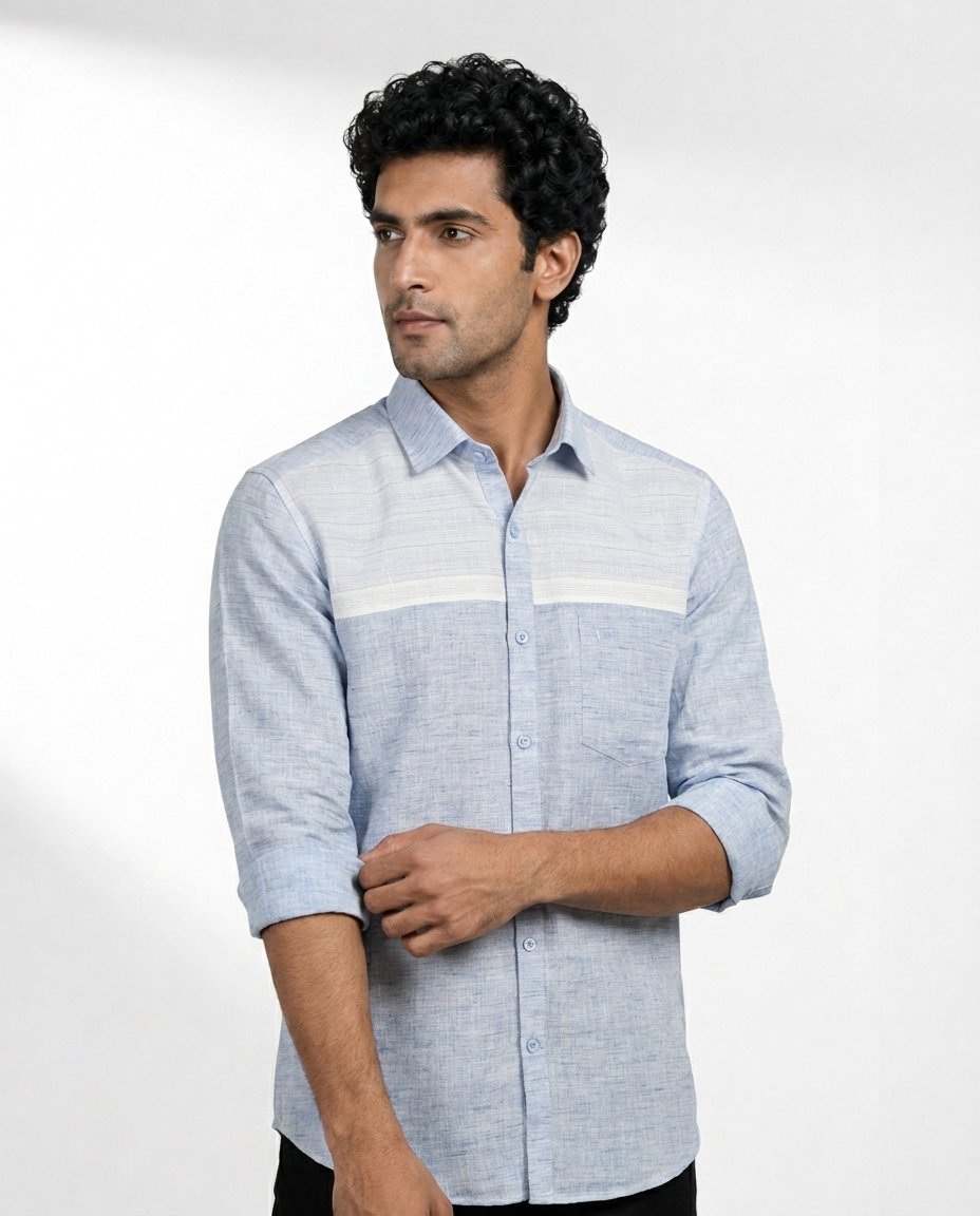 Contrast Chest Band Shirt