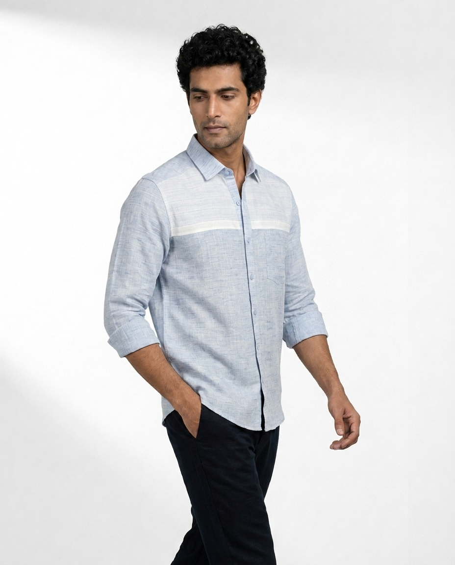 Contrast Chest Band Shirt