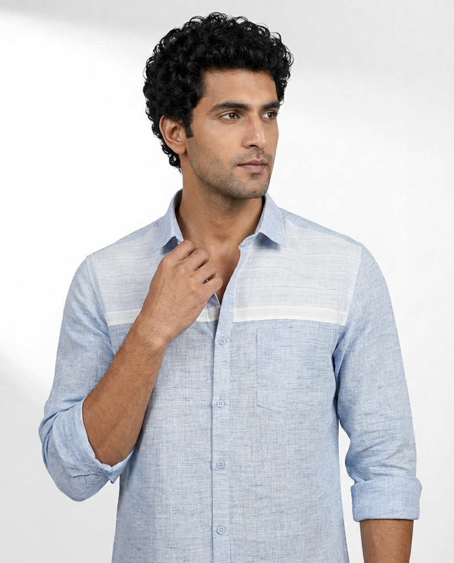 Contrast Chest Band Shirt