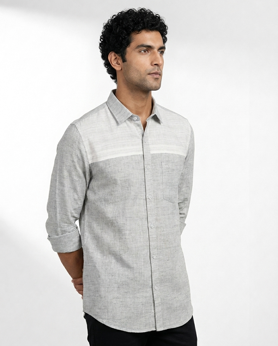 Contrast Yoke Panel Shirt