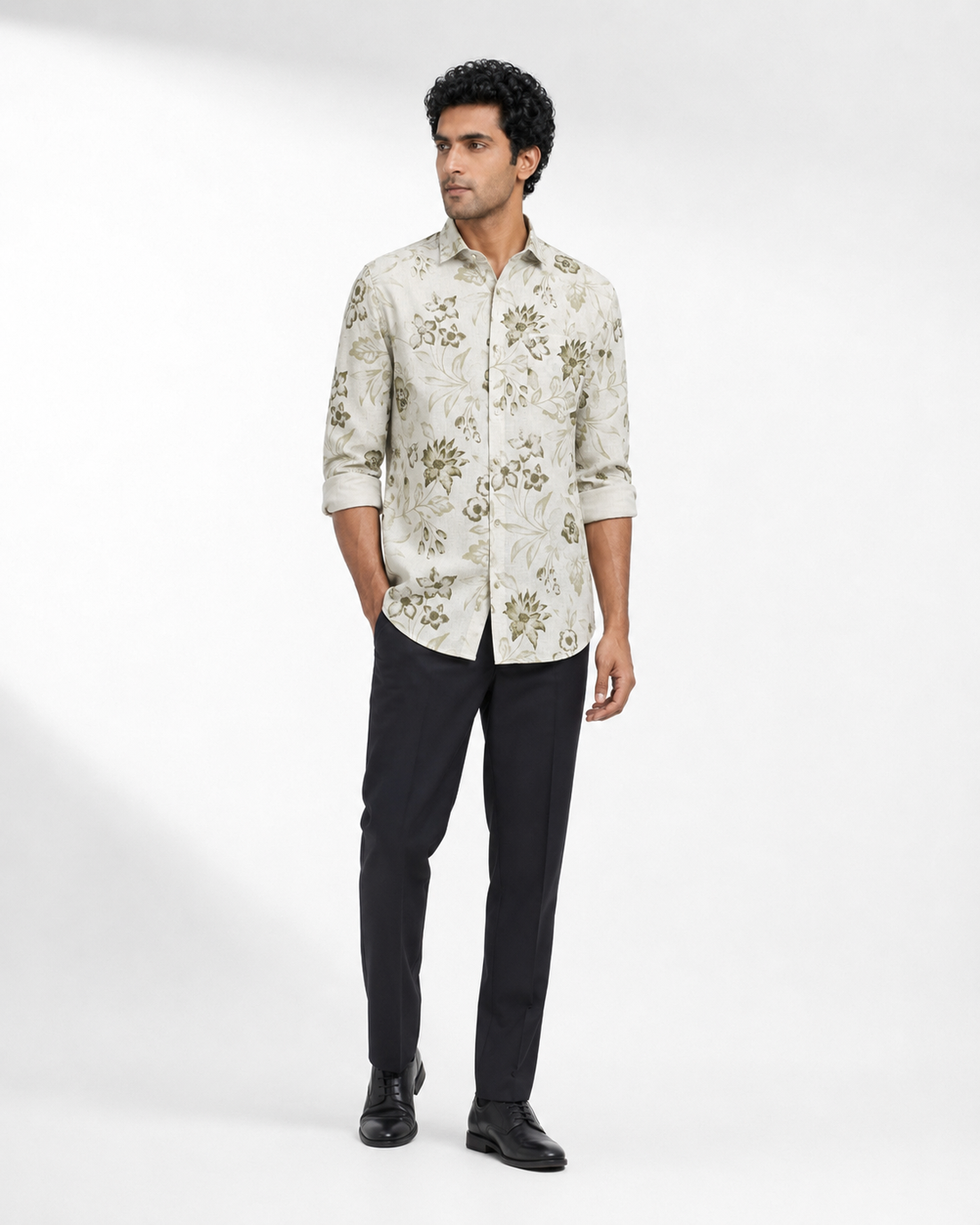 Watercolor Botanical Print Shirt