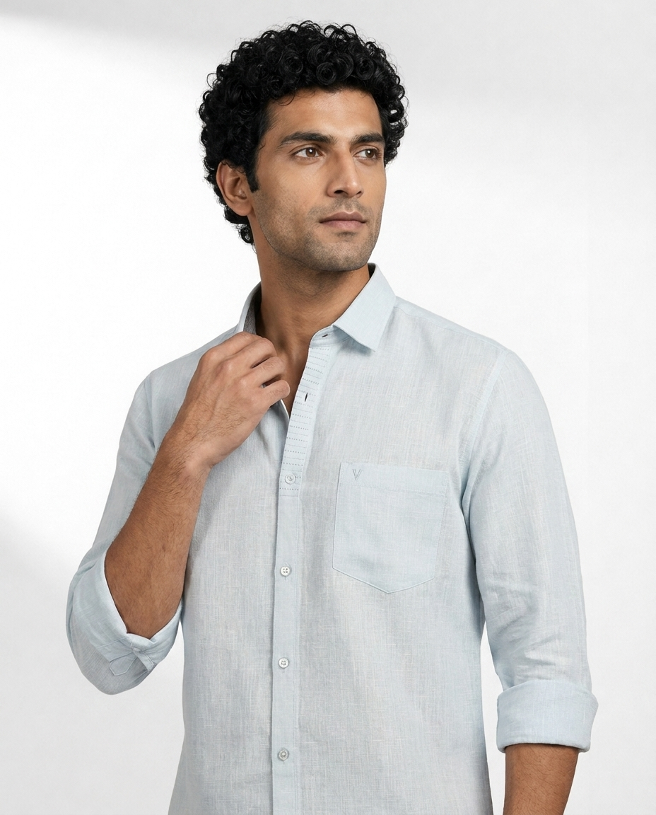 Hidden Placket Detail Shirt