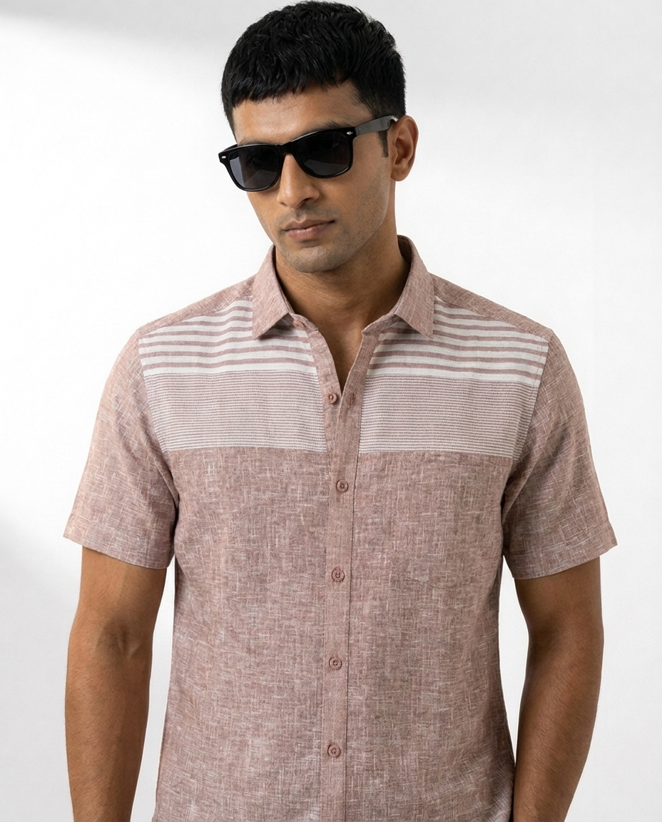 Layered Stripe Yoke Shirt