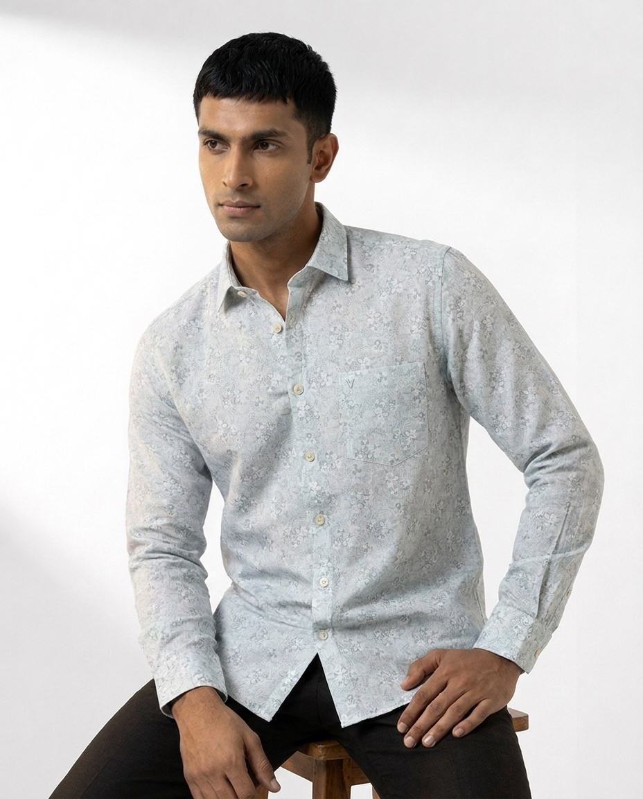 Delicate Floral Print Shirt