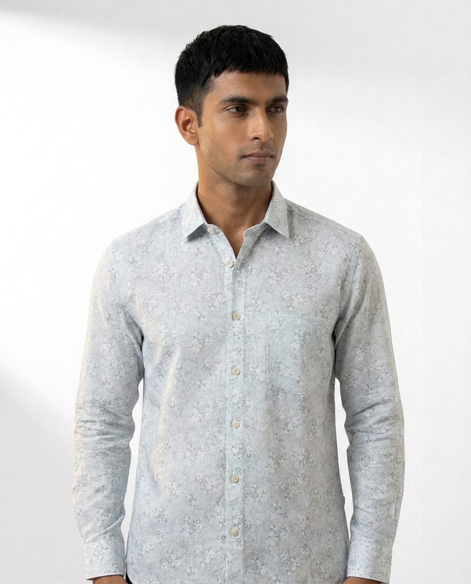 Delicate Floral Print Shirt