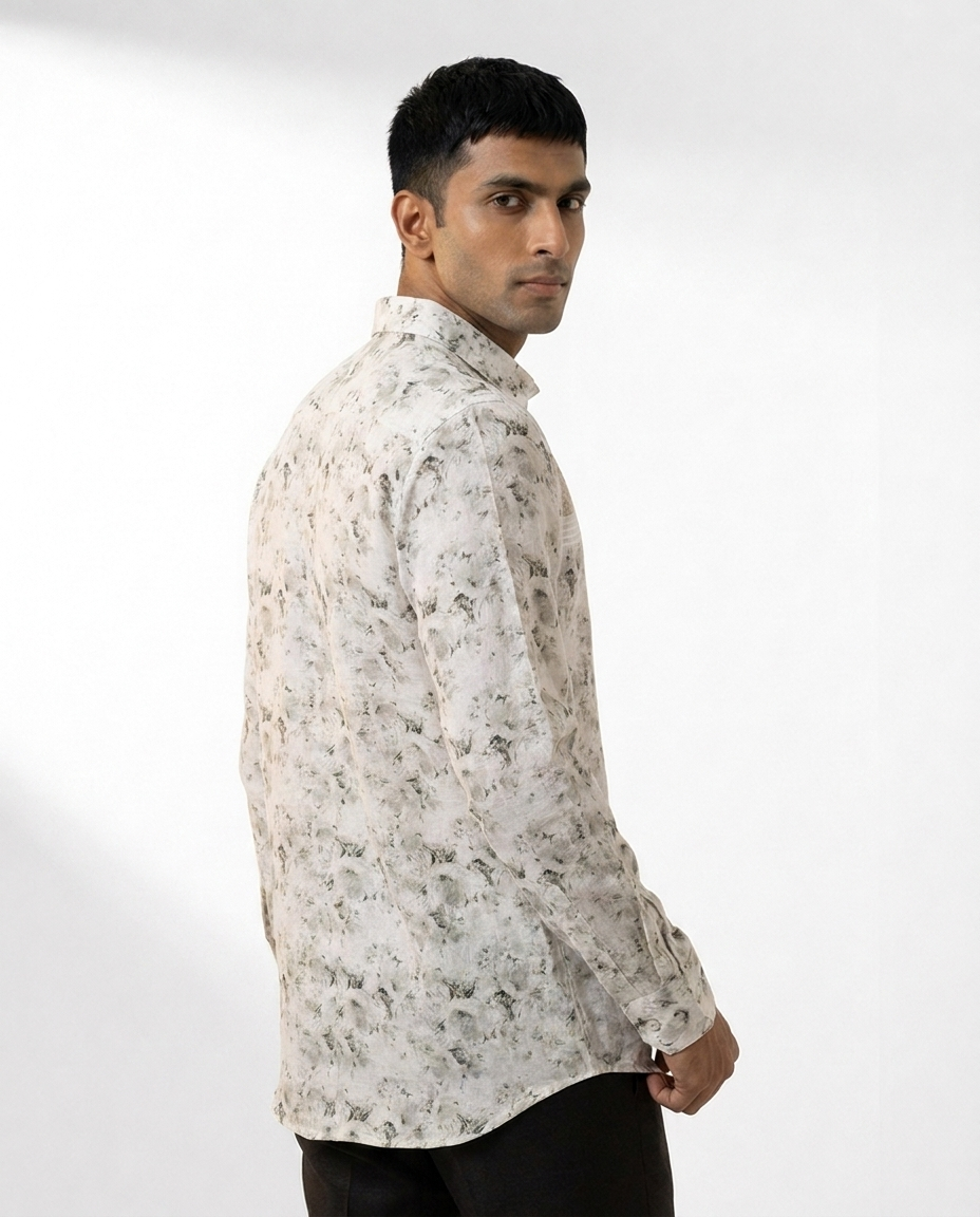Abstract Brush Print Shirt