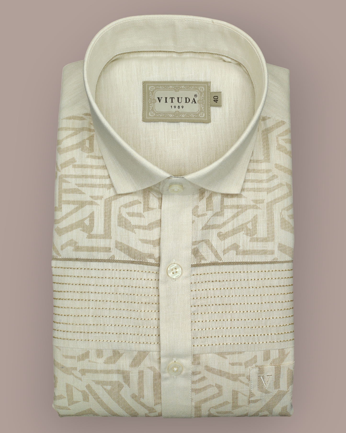 Men's Ivory Jacquard Ethnic Half Sleeves Shirt – Festive & Party Wear