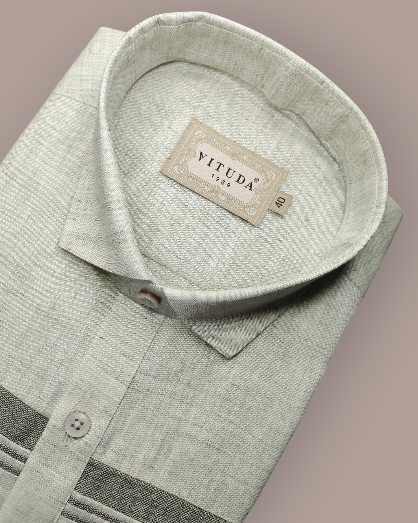 Men's Half Sleeves Premium White Party Wear Shirt with Subtle Beige Pattern Detailing