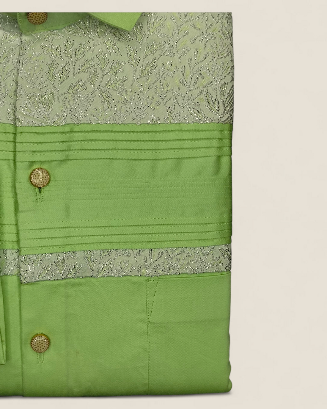 Men's Light Green Full Sleeves Party Wear Shirt