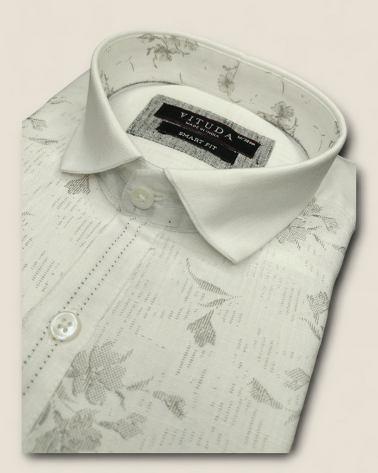 Men’s Floral Pattern Half Sleeve Shirt