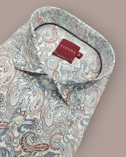 Men’s Multicolor Paisley Print Full Sleeve Shirt