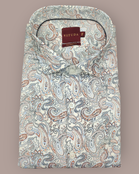 Men’s Multicolor Paisley Print Full Sleeve Shirt