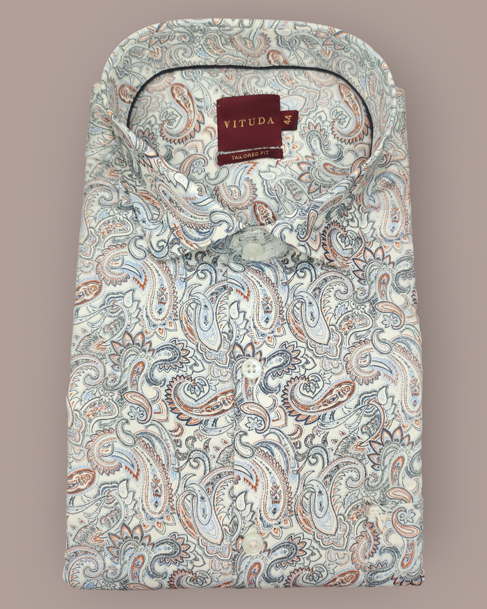 Men’s Multicolor Paisley Print Full Sleeve Shirt
