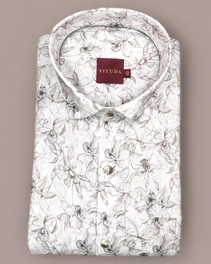 Men’s Floral Print Half Sleeves Shirt – Smart Casual Wear