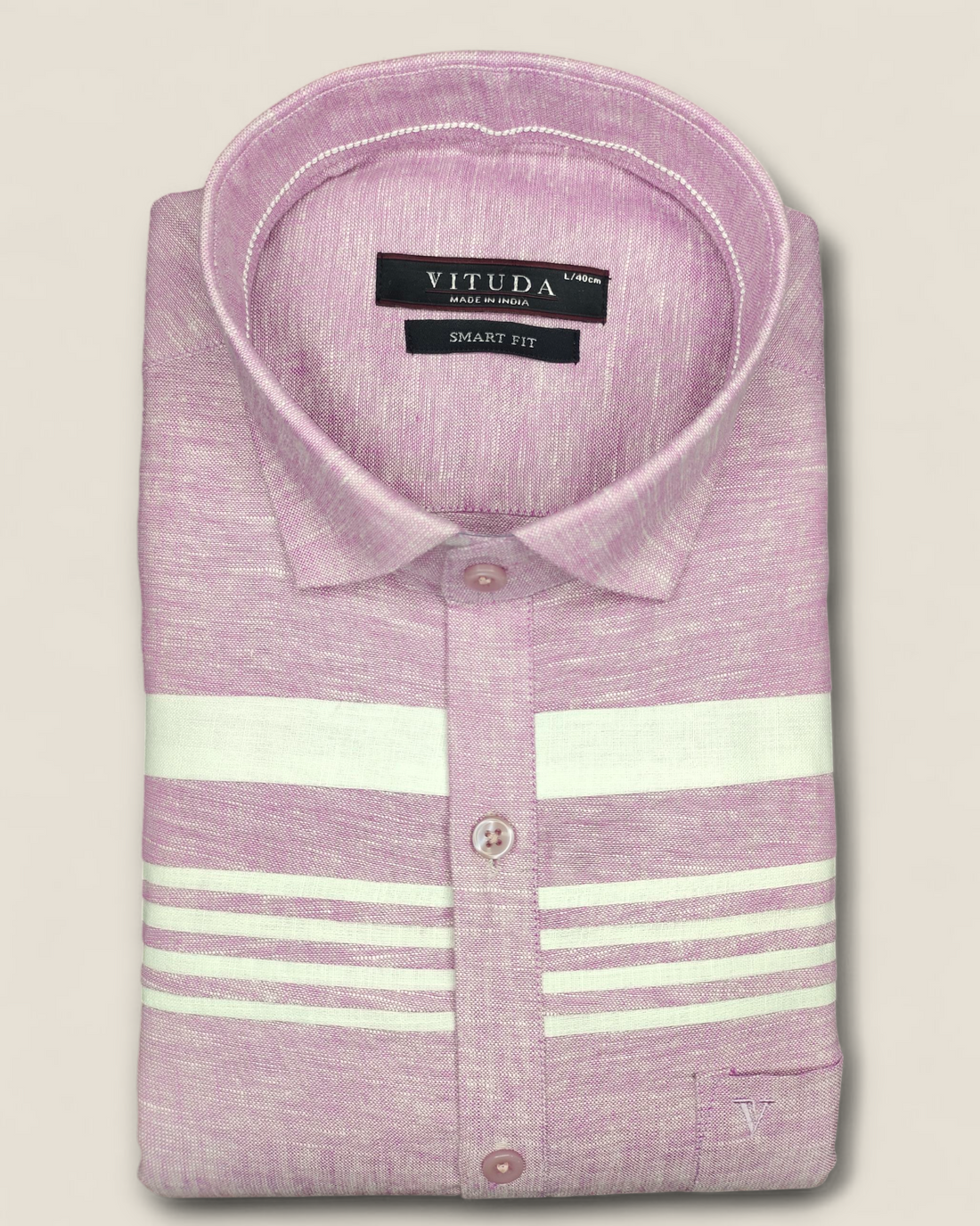 Men’s Lavender Striped Full Sleeves Party Wear Shirt