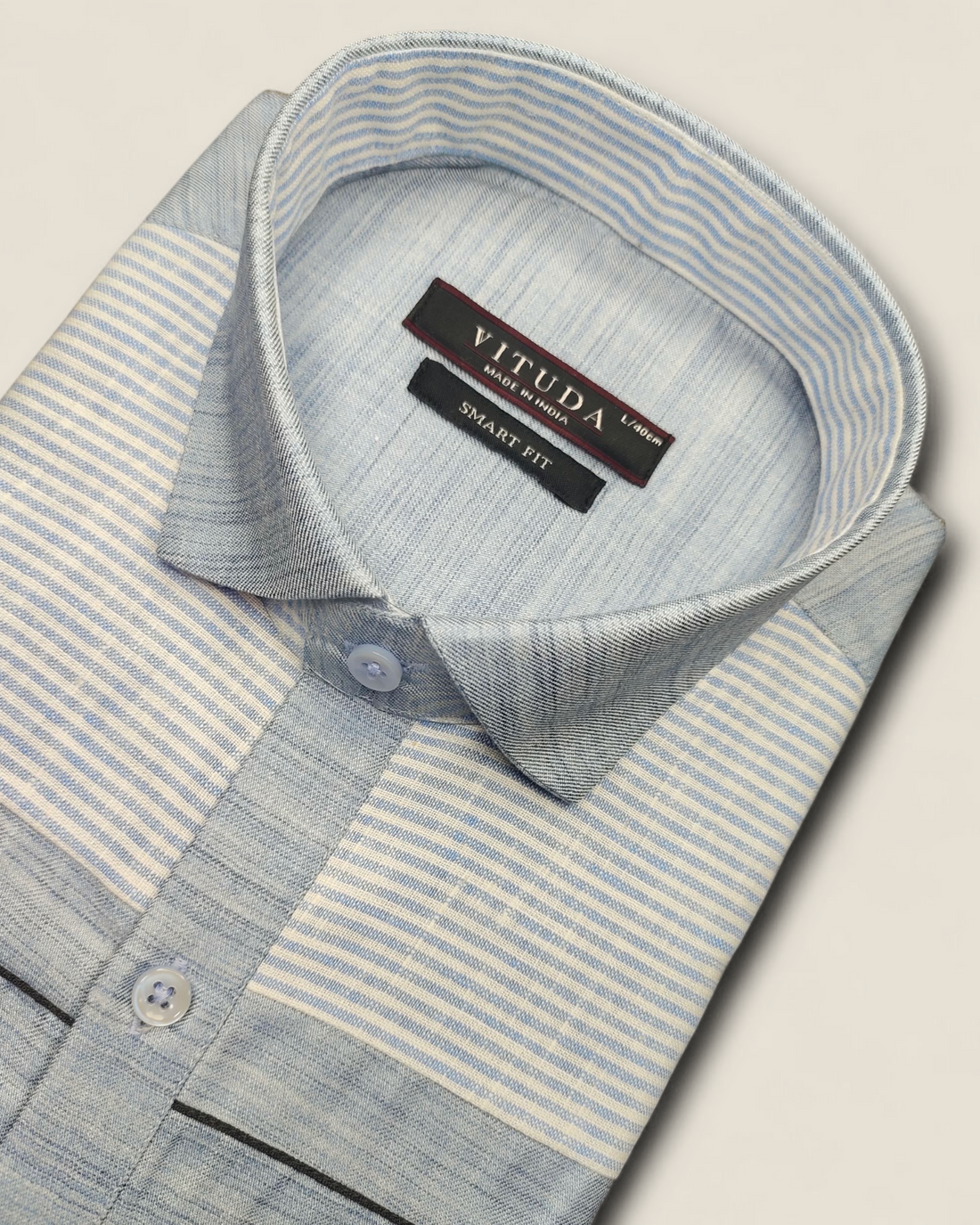 Men’s Light Blue Full Sleeves Party Wear Shirt – Contemporary Ethnic Fusion
